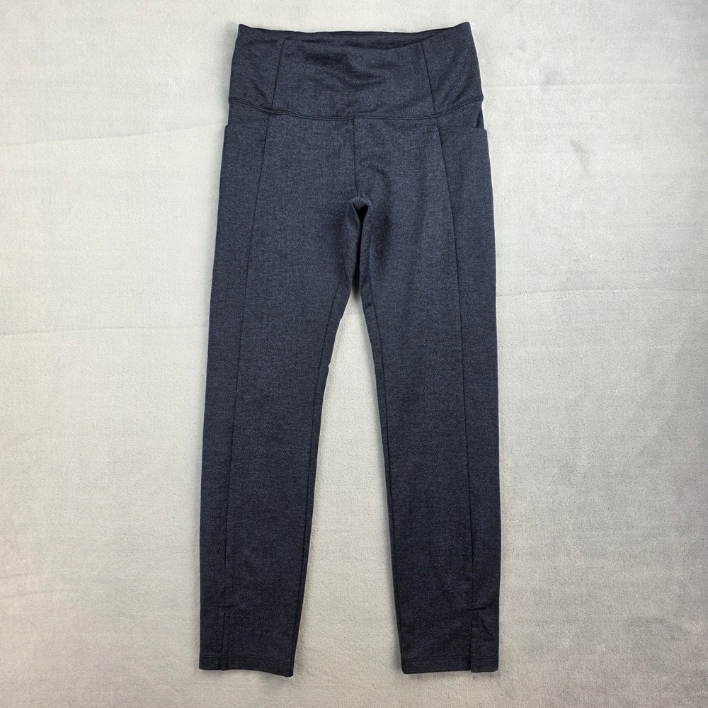 Athleta High Rise Herringbone Leggings Navy‎ Gray Small 353504-02 Fall 2018